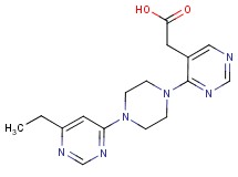 {4-[4-(6-ethylpyrimidin-4-yl)piperazin-1-yl]pyrimidin-5-yl}acetic acid