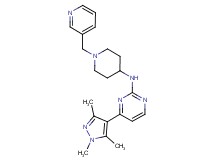 N-[1-(3-pyridinylmethyl)-4-piperidinyl]-4-(1,3,5-trimethyl-1H-pyrazol-4-yl)-2-pyrimidinamine bis(trifluoroacetate)