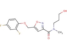 5-[(2,4-difluorophenoxy)methyl]-N-(3-hydroxypropyl)-N-methylisoxazole-3-carboxamide