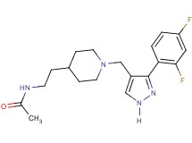 N-[2-(1-{[3-(2,4-difluorophenyl)-1H-pyrazol-4-yl]methyl}-4-piperidinyl)ethyl]acetamide