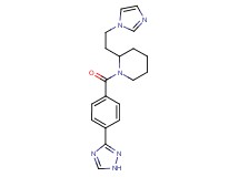 2-[2-(1H-imidazol-1-yl)ethyl]-1-[4-(1H-1,2,4-triazol-3-yl)benzoyl]piperidine