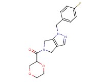 5-(1,4-dioxan-2-ylcarbonyl)-1-(4-fluorobenzyl)-1,4,5,6-tetrahydropyrrolo[3,4-c]pyrazole