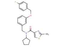 N-cyclopentyl-N-{3-[(4-fluorobenzyl)oxy]benzyl}-2-methyl-1,3-thiazole-4-carboxamide