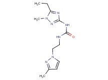 N-(5-ethyl-1-methyl-1H-1,2,4-triazol-3-yl)-N'-[2-(3-methyl-1H-pyrazol-1-yl)ethyl]urea trifluoroacetate