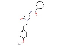 N-{1-[2-(4-methoxyphenyl)ethyl]-5-oxo-3-pyrrolidinyl}cyclohexanecarboxamide