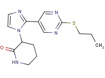 3-{2-[2-(propylthio)pyrimidin-5-yl]-1H-imidazol-1-yl}piperidin-2-one