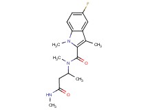 5-fluoro-N,1,3-trimethyl-N-[1-methyl-3-(methylamino)-3-oxopropyl]-1H-indole-2-carboxamide