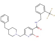 6-[(4-benzyl-1-piperidinyl)methyl]-2-hydroxy-N-[2-(trifluoromethyl)benzyl]nicotinamide