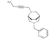 (1S*,5R*)-6-(2-pentyn-1-yl)-3-(2-pyridinylmethyl)-3,6-diazabicyclo[3.2.2]nonane