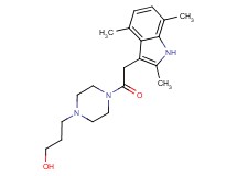 3-{4-[(2,4,7-trimethyl-1H-indol-3-yl)acetyl]-1-piperazinyl}-1-propanol