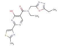 N-ethyl-N-[(5-ethyl-1,3,4-oxadiazol-2-yl)methyl]-4-hydroxy-2-(2-methyl-1,3-thiazol-4-yl)pyrimidine-5-carboxamide