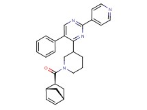 4-{1-[(1R*,2S*,4R*)-bicyclo[2.2.1]hept-5-en-2-ylcarbonyl]-3-piperidinyl}-5-phenyl-2-(4-pyridinyl)pyrimidine