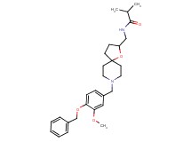 N-({8-[4-(benzyloxy)-3-methoxybenzyl]-1-oxa-8-azaspiro[4.5]dec-2-yl}methyl)-2-methylpropanamide