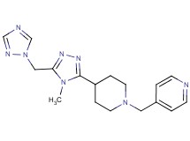 4-({4-[4-methyl-5-(1H-1,2,4-triazol-1-ylmethyl)-4H-1,2,4-triazol-3-yl]piperidin-1-yl}methyl)pyridine