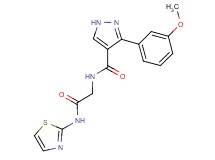 3-(3-methoxyphenyl)-N-[2-oxo-2-(1,3-thiazol-2-ylamino)ethyl]-1H-pyrazole-4-carboxamide
