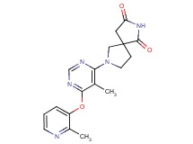 7-{5-methyl-6-[(2-methylpyridin-3-yl)oxy]pyrimidin-4-yl}-2,7-diazaspiro[4.4]nonane-1,3-dione