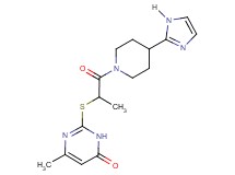 2-({2-[4-(1H-imidazol-2-yl)-1-piperidinyl]-1-methyl-2-oxoethyl}thio)-6-methyl-4(3H)-pyrimidinone