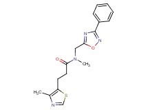 N-methyl-3-(4-methyl-1,3-thiazol-5-yl)-N-[(3-phenyl-1,2,4-oxadiazol-5-yl)methyl]propanamide