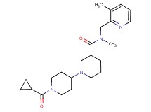 1'-(cyclopropylcarbonyl)-N-methyl-N-[(3-methylpyridin-2-yl)methyl]-1,4'-bipiperidine-3-carboxamide