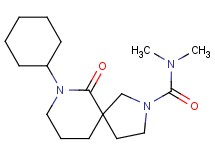 7-cyclohexyl-N,N-dimethyl-6-oxo-2,7-diazaspiro[4.5]decane-2-carboxamide