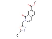 methyl 2-[(5-cyclopropyl-1,3,4-oxadiazol-2-yl)methyl]-1-oxo-1,2-dihydroisoquinoline-7-carboxylate