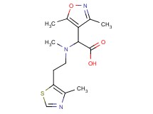 (3,5-dimethylisoxazol-4-yl){methyl[2-(4-methyl-1,3-thiazol-5-yl)ethyl]amino}acetic acid
