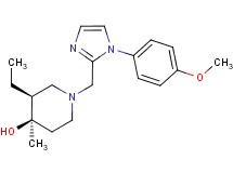 (3S*,4R*)-3-ethyl-1-{[1-(4-methoxyphenyl)-1H-imidazol-2-yl]methyl}-4-methylpiperidin-4-ol