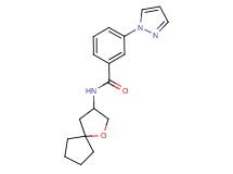 N-1-oxaspiro[4.4]non-3-yl-3-(1H-pyrazol-1-yl)benzamide