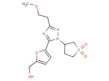 {5-[1-(1,1-dioxidotetrahydro-3-thienyl)-3-(2-methoxyethyl)-1H-1,2,4-triazol-5-yl]-2-furyl}methanol