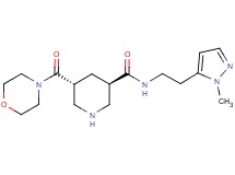(3R*,5R*)-N-[2-(1-methyl-1H-pyrazol-5-yl)ethyl]-5-(morpholin-4-ylcarbonyl)piperidine-3-carboxamide