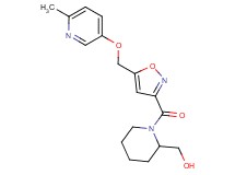 {1-[(5-{[(6-methyl-3-pyridinyl)oxy]methyl}-3-isoxazolyl)carbonyl]-2-piperidinyl}methanol