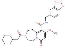 N-(1,3-benzodioxol-5-ylmethyl)-3-(cyclohexylacetyl)-9-methoxy-7-oxo-1,2,3,4,5,7-hexahydropyrido[1,2-d][1,4]diazepine-10-carboxamide