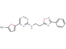5-(5-methyl-2-furyl)-N-[2-(3-phenyl-1,2,4-oxadiazol-5-yl)ethyl]-1,2,4-triazin-3-amine