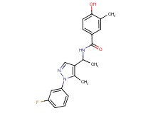 N-{1-[1-(3-fluorophenyl)-5-methyl-1H-pyrazol-4-yl]ethyl}-4-hydroxy-3-methylbenzamide