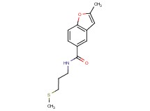 2-methyl-N-[3-(methylthio)propyl]-1-benzofuran-5-carboxamide