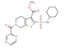 methyl 2-[(cyclohexylamino)sulfonyl]-6-(2-pyrazinylcarbonyl)-4,5,6,7-tetrahydrothieno[2,3-c]pyridine-3-carboxylate