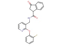 N-{[2-(2-fluorophenoxy)pyridin-3-yl]methyl}-3-oxoindane-1-carboxamide