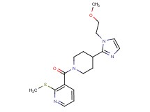 3-({4-[1-(2-methoxyethyl)-1H-imidazol-2-yl]-1-piperidinyl}carbonyl)-2-(methylthio)pyridine