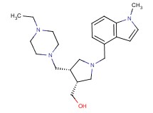 {(3R*,4S*)-4-[(4-ethylpiperazin-1-yl)methyl]-1-[(1-methyl-1H-indol-4-yl)methyl]pyrrolidin-3-yl}methanol