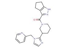 3-({3-[1-(pyridin-2-ylmethyl)-1H-imidazol-2-yl]piperidin-1-yl}carbonyl)-1,4,5,6-tetrahydrocyclopenta[c]pyrazole