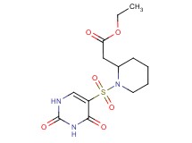 ethyl {1-[(2,4-dioxo-1,2,3,4-tetrahydro-5-pyrimidinyl)sulfonyl]-2-piperidinyl}acetate