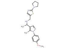 1-[1-(4-methoxyphenyl)-5-methyl-1H-pyrazol-4-yl]-N-{[2-(1-pyrrolidinyl)-1,3-thiazol-5-yl]methyl}ethanamine