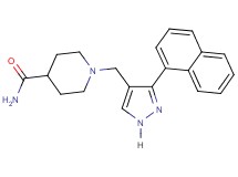 1-{[3-(1-naphthyl)-1H-pyrazol-4-yl]methyl}-4-piperidinecarboxamide