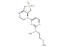 4-[(4aR*,7aS*)-6,6-dioxidohexahydrothieno[3,4-b]pyrazin-1(2H)-yl]-N-(2-methoxyethyl)-N-methylpyrimidin-2-amine