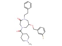6-[(3-fluorobenzyl)oxy]-4-[(1-methyl-4-piperidinyl)carbonyl]-1-(2-phenylethyl)-1,4-diazepan-2-one