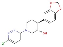 (3S*,4S*)-4-(1,3-benzodioxol-5-yl)-1-(6-chloropyridazin-3-yl)piperidin-3-ol