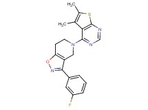 5-(5,6-dimethylthieno[2,3-d]pyrimidin-4-yl)-3-(3-fluorophenyl)-4,5,6,7-tetrahydroisoxazolo[4,5-c]pyridine