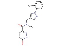 N-methyl-N-{[1-(2-methylphenyl)-1H-pyrazol-4-yl]methyl}-6-oxo-1,6-dihydropyridazine-3-carboxamide