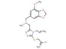 ({4-allyl-5-[(2-chloro-2-propen-1-yl)thio]-4H-1,2,4-triazol-3-yl}methyl)[(7-methoxy-1,3-benzodioxol-5-yl)methyl]methylamine