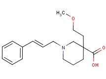 3-(2-methoxyethyl)-1-[(2E)-3-phenyl-2-propen-1-yl]-3-piperidinecarboxylic acid